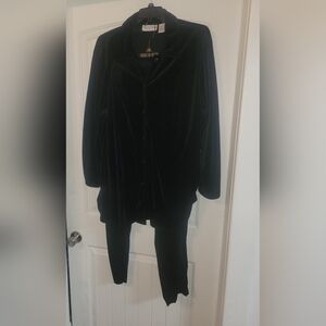 Diane von furstenberg the color authority vintage 2 piece velvet set women's 3xl